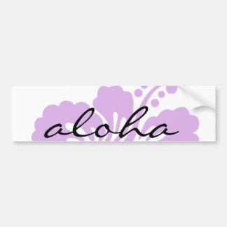 hibiscus aloha flower lavender bumper sticker