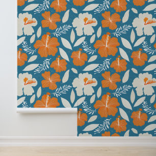 Hibiscus aloha print wallpaper