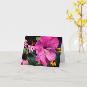Hibiscus And Friends Flower Garden Note Card