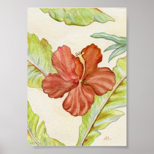 Hibiscus Art Print 5x7 (Front)