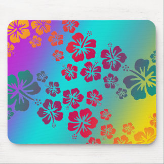 hibiscus blooms 2 | coloured background mouse pad