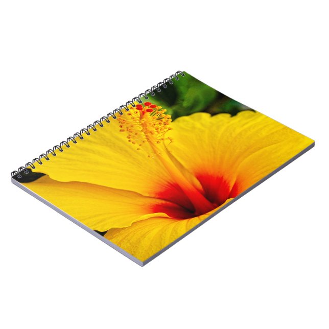 Hibiscus bright yellow notebook (Left Side)