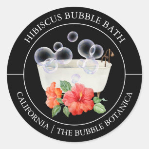 Hibiscus Bubble Bath label