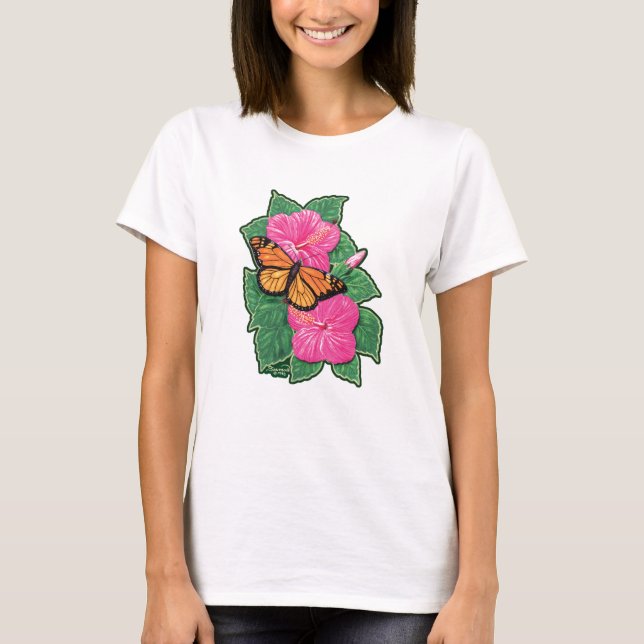 Hibiscus & Butterfly T-Shirt (Front)