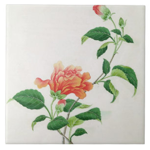 Hibiscus Ceramic Tile
