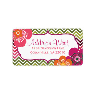 Hibiscus Chevron Labels