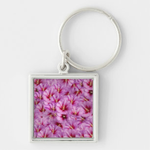 Hibiscus - Chinese Rose Flower Pattern Key Ring