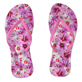 Hibiscus - Chinese Rose Flower Pattern Thongs