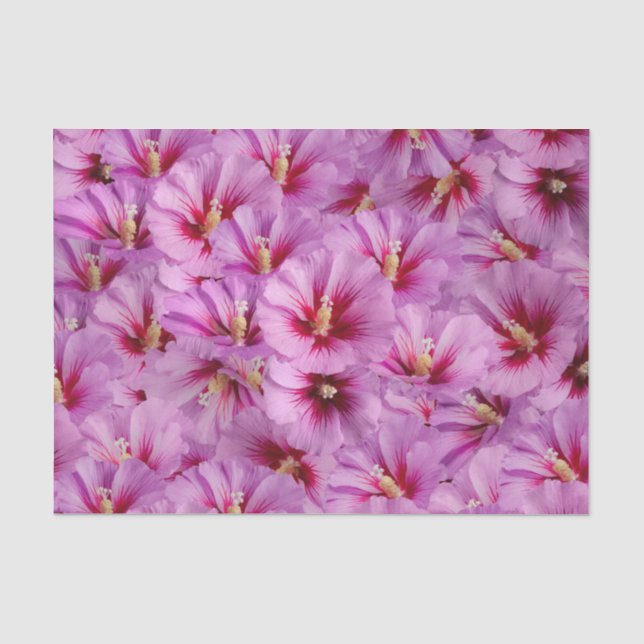 Hibiscus - Chinese Rose Flower Pattern Tissue Paper (Front)