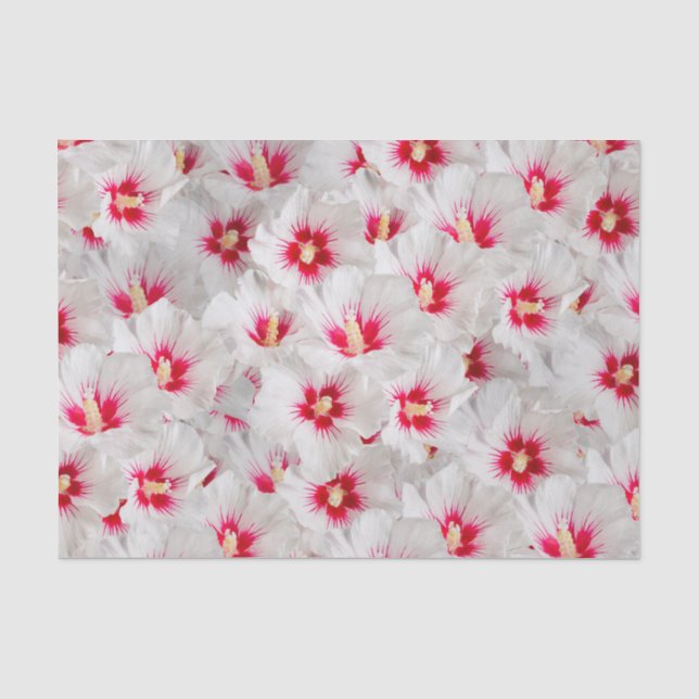 Hibiscus - Chinese Rose Flower Pattern Tissue Paper (Front)
