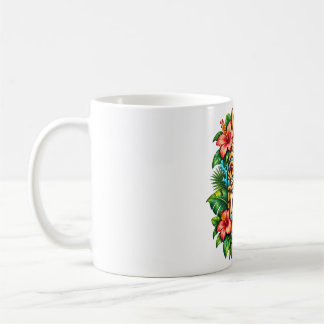 Hibiscus Crown Tiki Guardian Coffee Mug