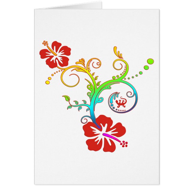 Hibiscus Decor Coloured (Front)