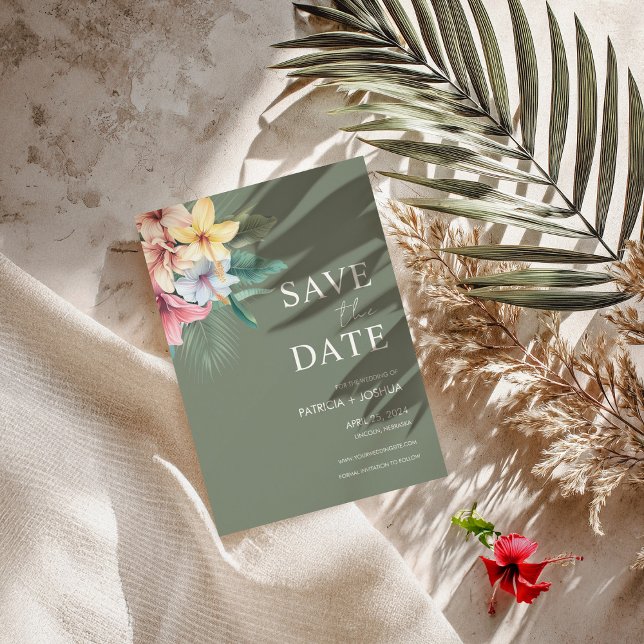 Hibiscus Destination Wedding Save the Date (Creator Uploaded)