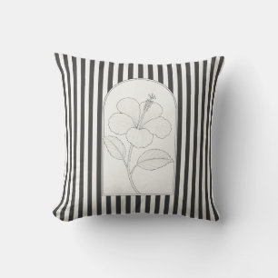 Hibiscus Elegant Flower Botanical Cushion