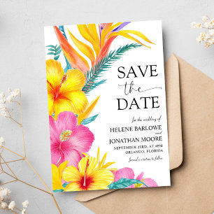 Hibiscus Elegant Tropical Destination Wedding Save The Date