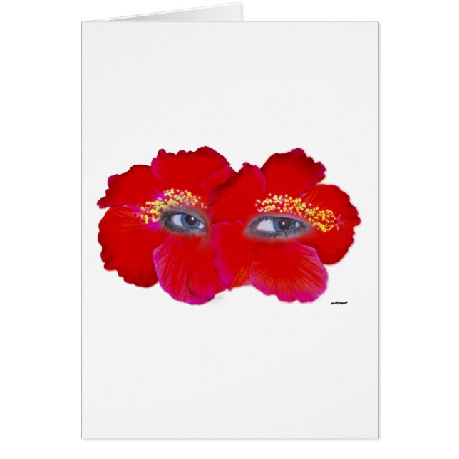 Hibiscus Face  - Red (Front)