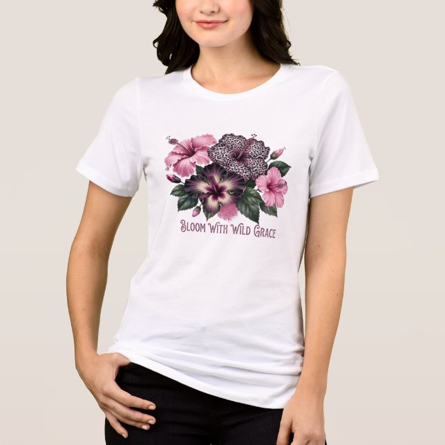 Hibiscus Floral Graphic Tee  (Front)