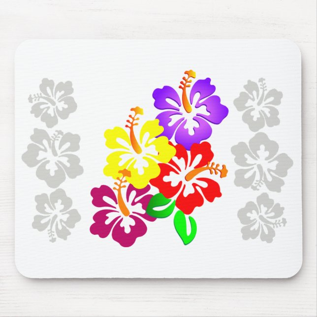 Hibiscus Floral Mousepad (Front)