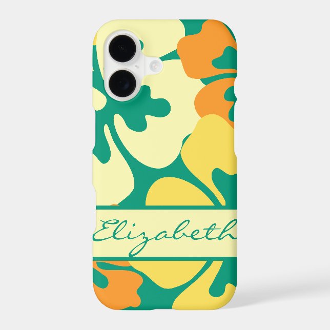 Hibiscus Floral Pattern Monogram (Back)