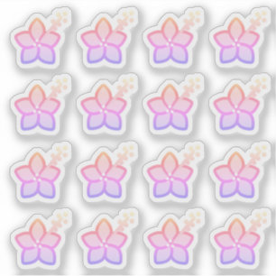Hibiscus Florals Colourful Gradient Pink 