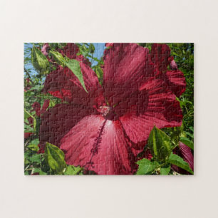 Hibiscus Flower and Blue Sky Jigsaw Puzzle