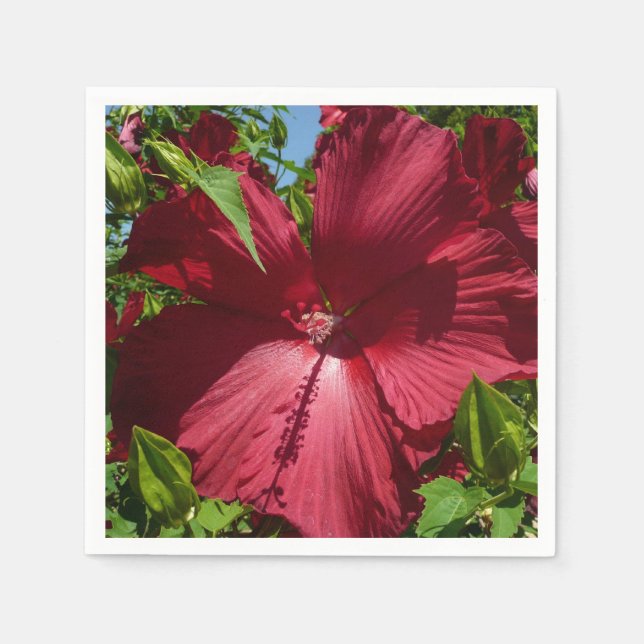 Hibiscus Flower and Blue Sky Napkin (Front)