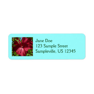 Hibiscus Flower and Blue Sky Return Address Label