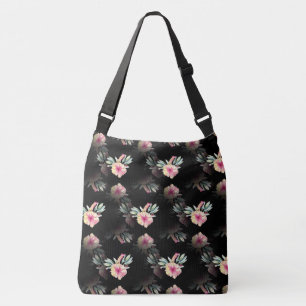 Hibiscus Flower Black crossbody bag
