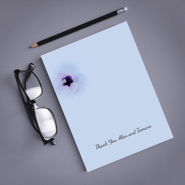 Hibiscus Flower-Blue Background Design Notepad (Creator Uploaded)
