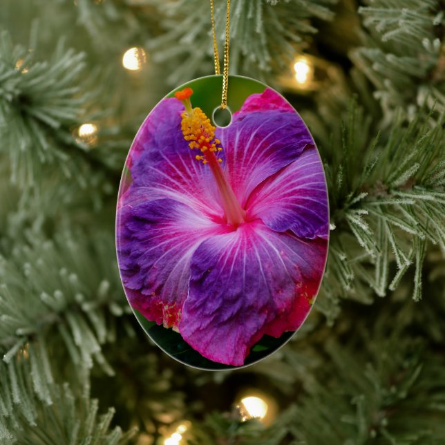 Hibiscus Flower Ceramic Ornament (Tree)