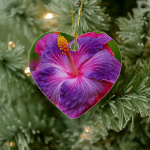 Hibiscus Flower Ceramic Ornament