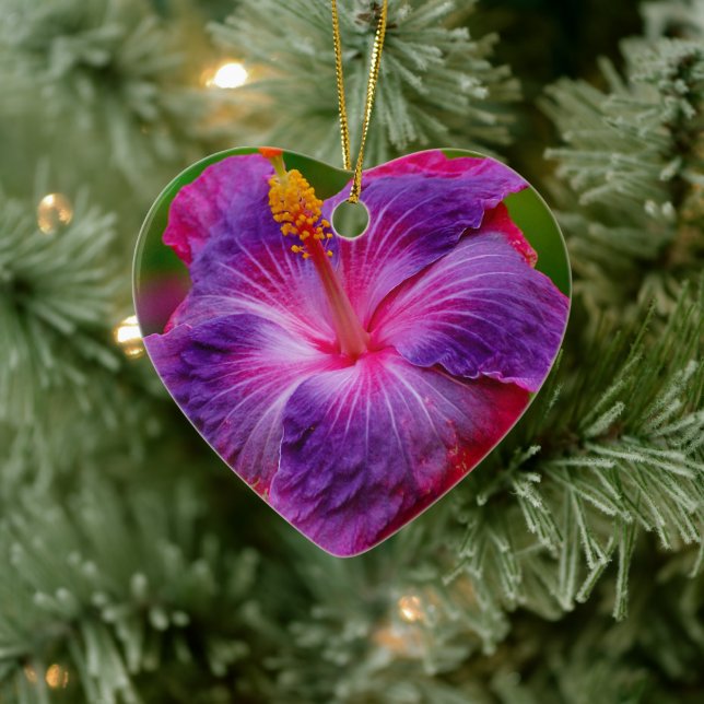 Hibiscus Flower Ceramic Ornament (Tree)