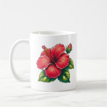 Hibiscus flower classic ceramic