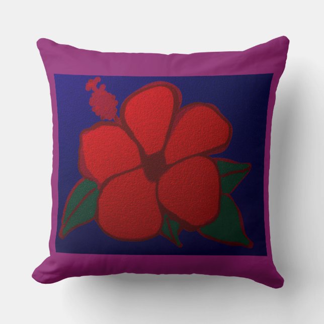 Hibiscus Flower Cushion (Front)