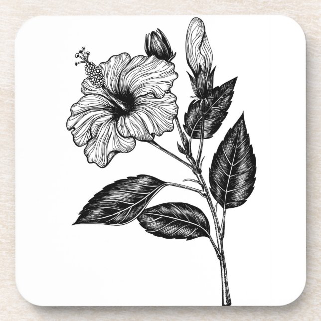 Hibiscus flower III Coaster (Front)