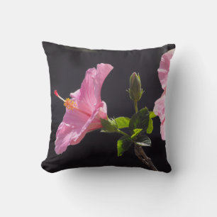 Hibiscus Flower in Profile Cushion