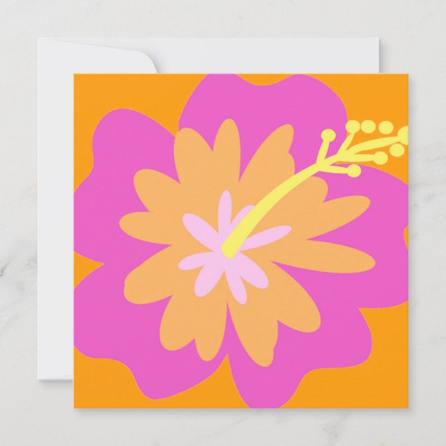 Hibiscus Flower Invitation (Front)