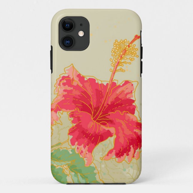 Hibiscus flower on toned background Case-Mate iPhone case (Back)
