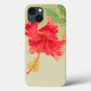 Hibiscus flower on toned background iPhone 13 case