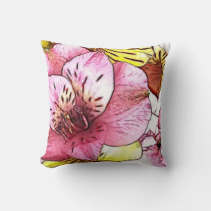 Hibiscus Flower Pastel Cushion