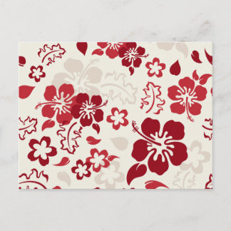 Hibiscus Flower Pattern Postcards
