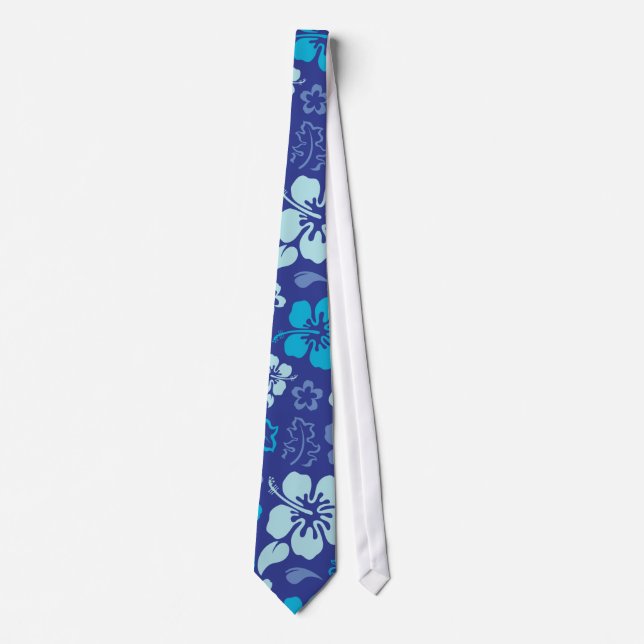 Hibiscus Flower Pattern Tie (Front)