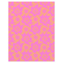 Hibiscus Flower pink and orange scrapbook paper