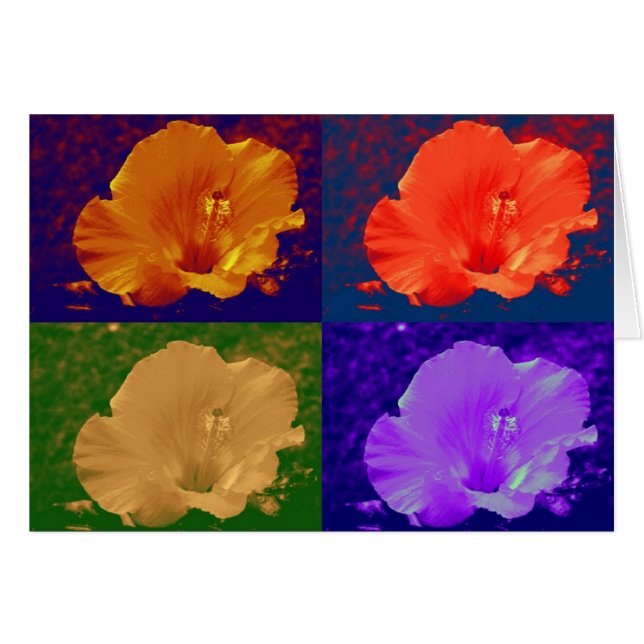 Hibiscus Flower Pop Art (Front Horizontal)