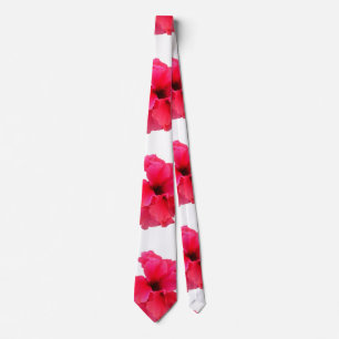 Hibiscus Flower Print Tie