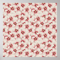 Hibiscus flower seamless pattern