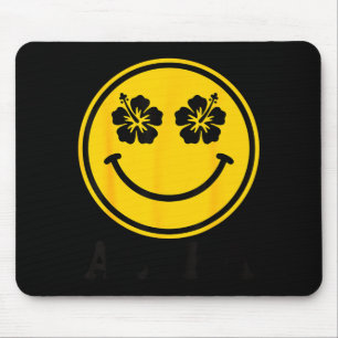 Hibiscus flower smile aloha hawaii beach summer mouse pad