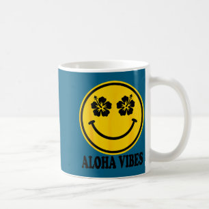 Hibiscus flower smile aloha hawaii happy face coffee mug
