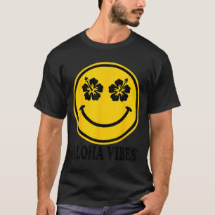 Hibiscus flower smile aloha hawaii happy face T-Shirt