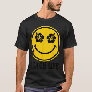 Hibiscus flower smile beach life hawaii summer T-Shirt